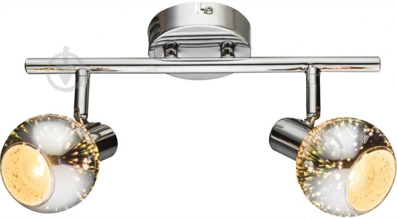 Спот Globo Koby 2x40 Вт E14 хром 54845-2 - фото 1