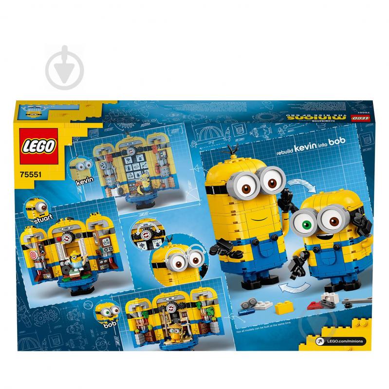 Конструктор LEGO Minions Складені з кубиків міньйони та їхнє лігво 75551 - фото 9