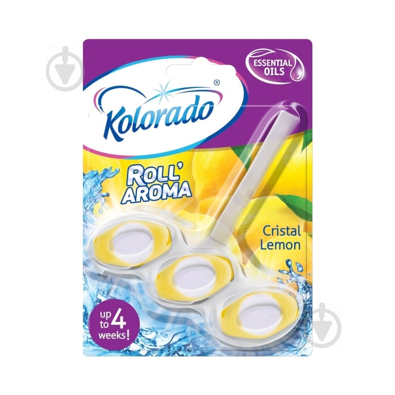 Туалетный блок Kolorado Roll Aroma Cristal Lemon 51 г - фото 1