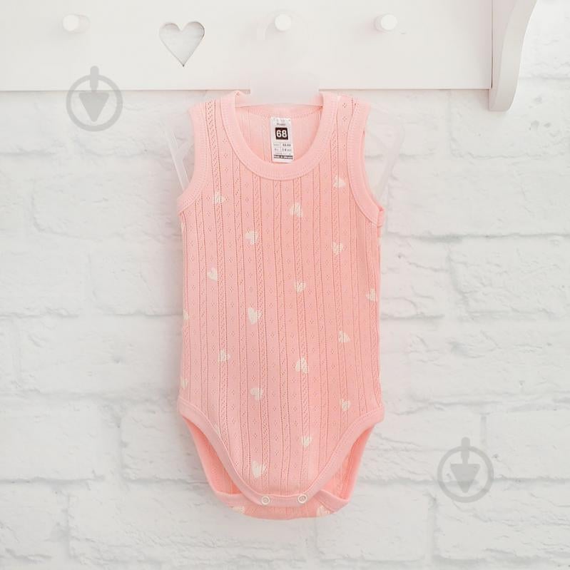 Боди-майка для девочки Blanka Сердечко р.68-74 розовый 110808 - фото 1