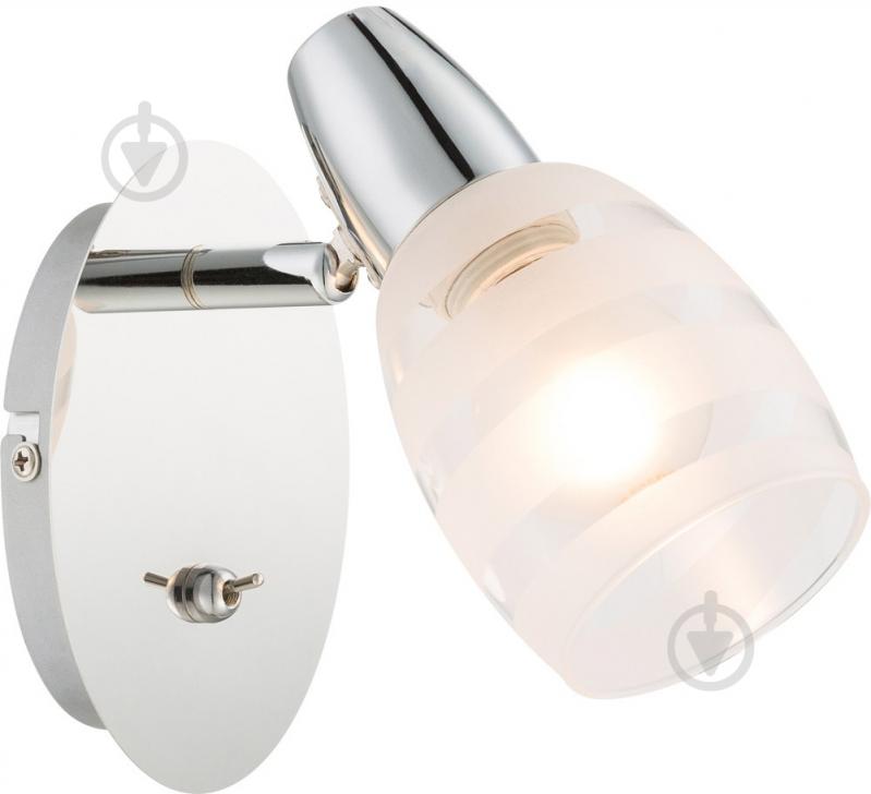 Спот Globo Roy 1x40 Вт E14 хром 54985-1 - фото 1