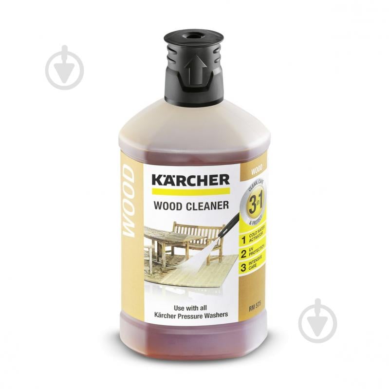 Миючий засіб Karcher для очищення деревини Plug 'n' Clean 3-в-1 1 л 6.295-757.0 - фото 1