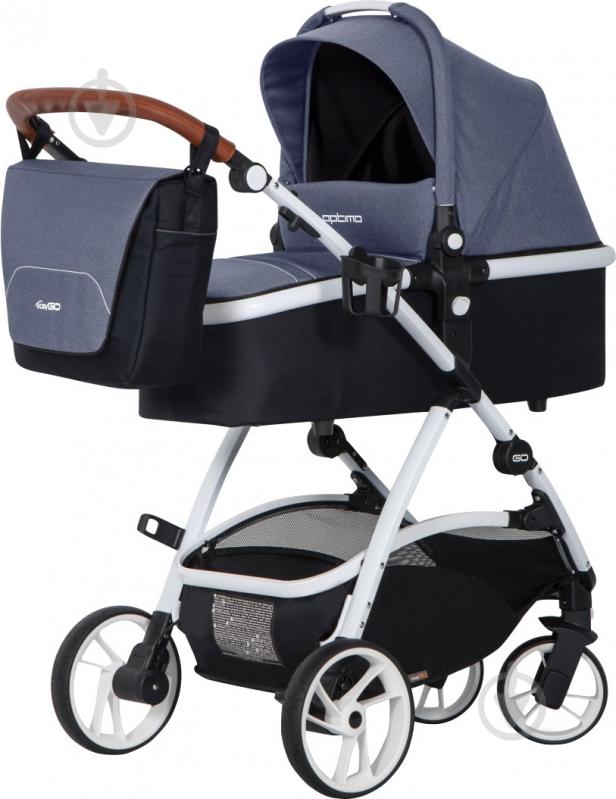 Коляска универсальная EasyGo 2 в 1 Optimo denim 5976 - фото 1