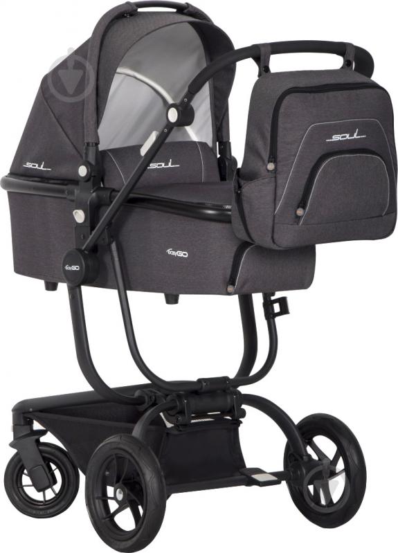 Коляска універсальна EasyGo 2 в 1 Soul anthracite 6240 - фото 1