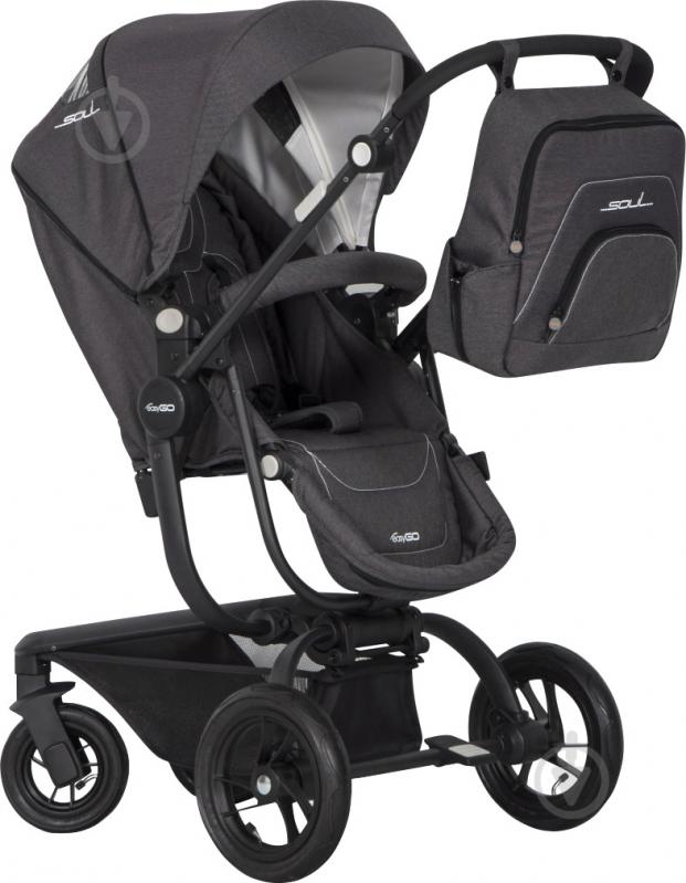 Коляска універсальна EasyGo 2 в 1 Soul anthracite 6240 - фото 4