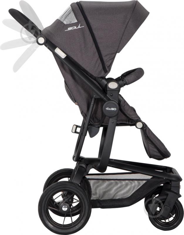 Коляска універсальна EasyGo 2 в 1 Soul anthracite 6240 - фото 6