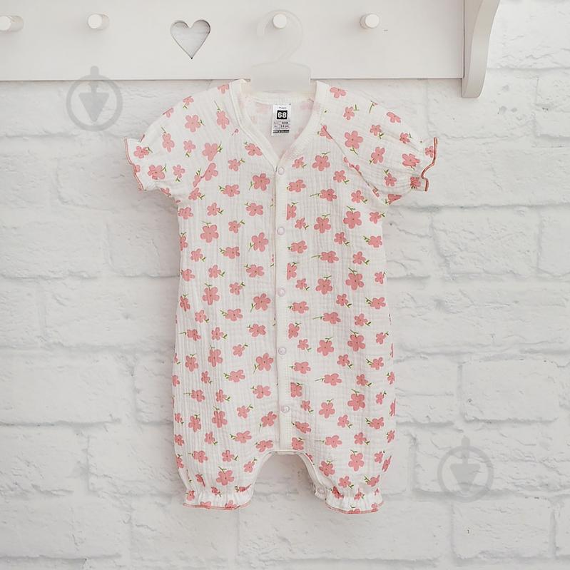 Пісочник для дівчинки Blanka Квіти р.56-62 рожевий 110795 - фото 1 Пісочник для дівчинки Blanka Квіти р.56-62 рожевий 110795 - фото 1