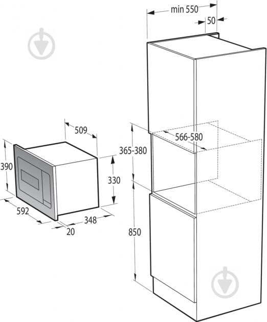 Вбудовувана мікрохвильова піч Gorenje BM235SYW - фото 6