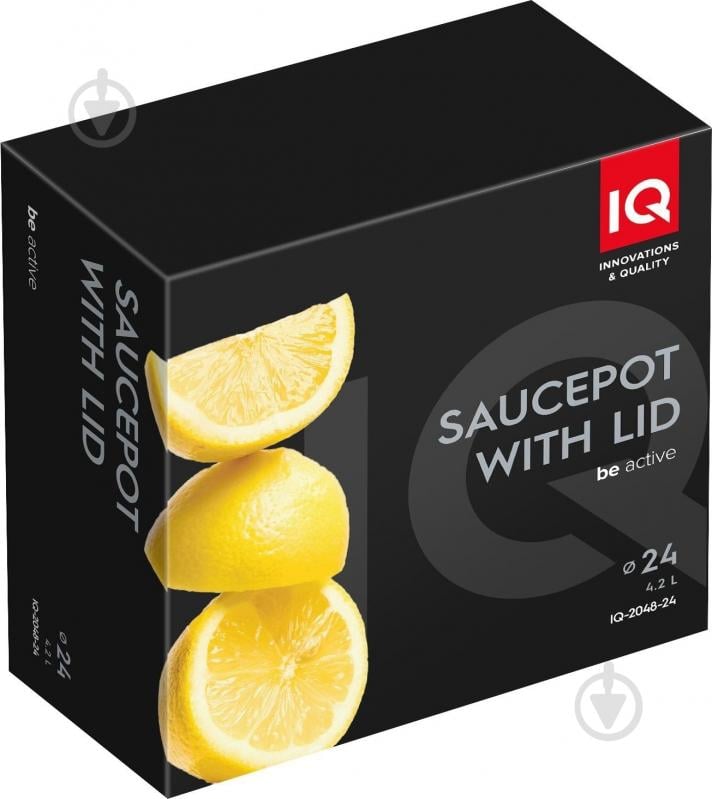 Каструля з кришкою IQ Be Active 4,2 л (IQ-2048-24) - фото 5 Каструля з кришкою IQ Be Active 4,2 л (IQ-2048-24) - фото 5