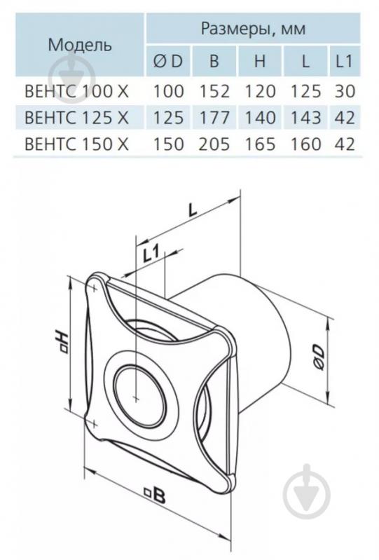 Вентилятор Вентс 100 Х чорний - фото 2