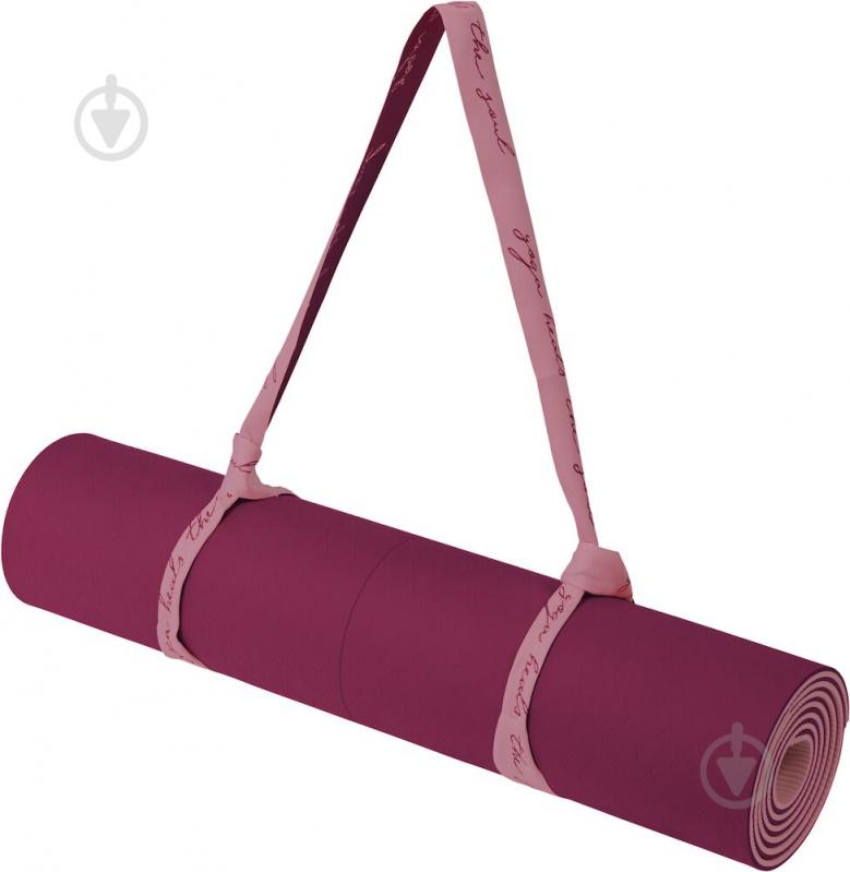 Коврик для фитнеса Energetics PVC Free Yoga Mat 1.0 1720х610х6 мм розовый - фото 1