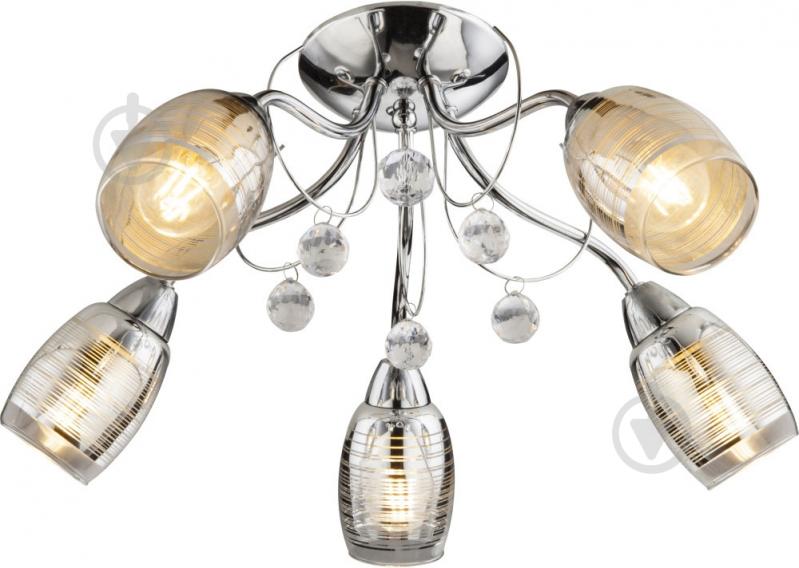 Люстра потолочная Globo Lilly I 5x40 Вт E14 хром 56688-5 - фото 2