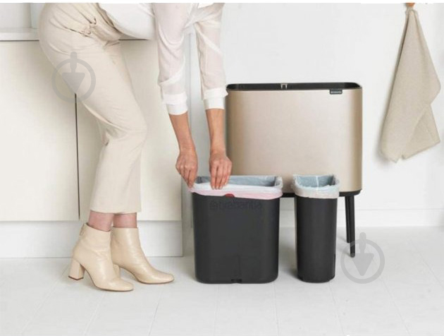 Відро для сміття Brabantia Pedal Bin 11+23 л (304620) - фото 6