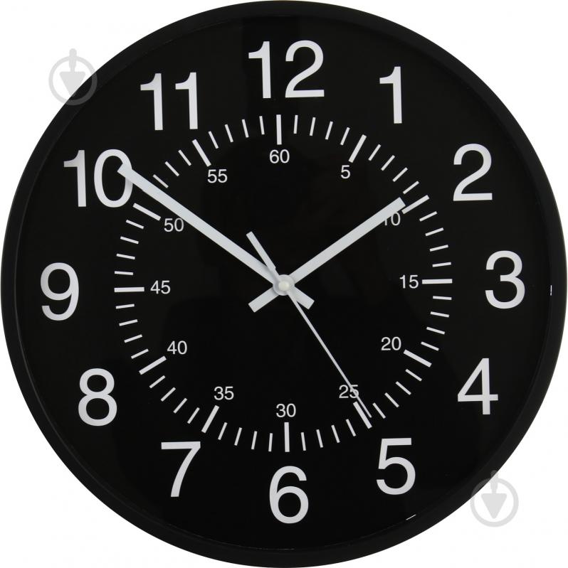 Часы настенные Timer 30,5x4,1 см черный - фото 1