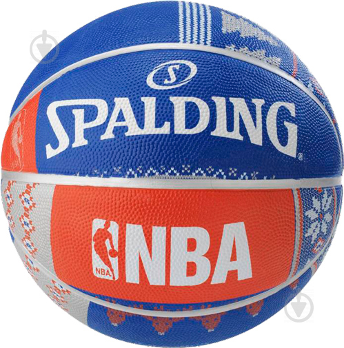 Баскетбольний м'яч Spalding NBA SWEATHER 83544Z р. 7 синій - фото 1