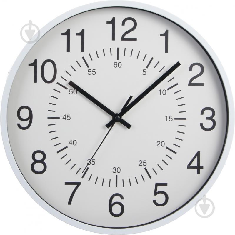 Часы настенные Timer 30.5 см белый - фото 1