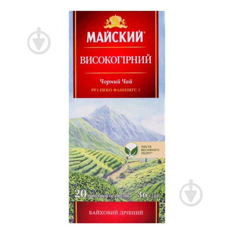 Чай чорний байховий дрібний Високогірний 20х1.8г 20 шт. 36 г - фото 1
