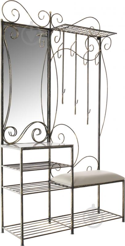 Душевой гарнитур Комфорт с зеркалом черный золотой - фото 1