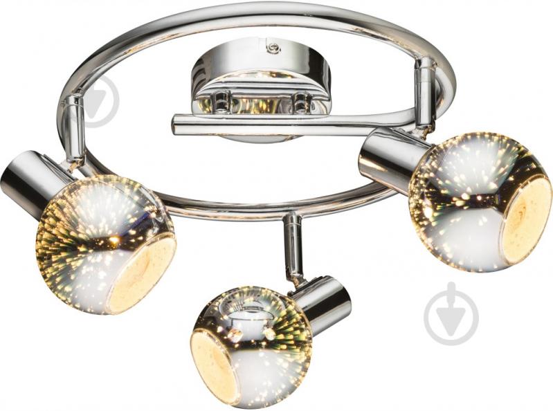 Спот Globo Koby 3x40 Вт E14 хром 54845-3 - фото 1