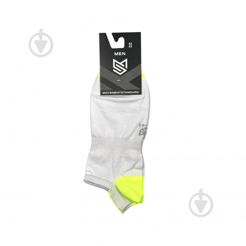 Носки мужские MovementStandard MS M0209S (ультракороткие) 00 р.42-43 бело-салатовый 1 шт. - фото 2