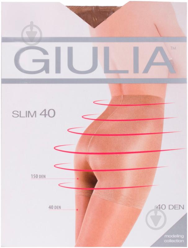 Колготки Giulia Slim 40 den 4 бежевый - фото 1