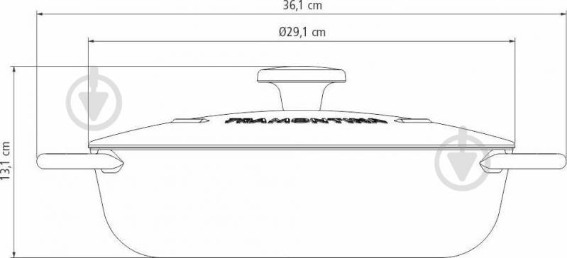 Каструля з кришкою Tramontina TRENTO 4.1 л (20804/028) - фото 3 Каструля з кришкою Tramontina TRENTO 4.1 л (20804/028) - фото 3