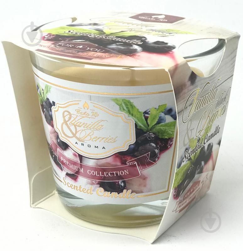 Свеча ароматическая Pako-If Premium collection, Ваниль & Чорные ягоды 90*82 мм, 160 г арт.102 - фото 1