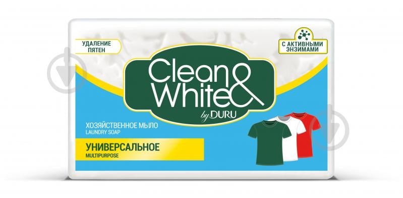 Господарське мило Duru Clean&White Універсальне 120 г 1 шт./уп. - фото 1