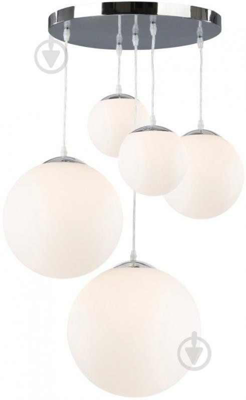 Подвес Globo Balla 5x60 Вт E27 матовый никель 1581-5 - фото 1