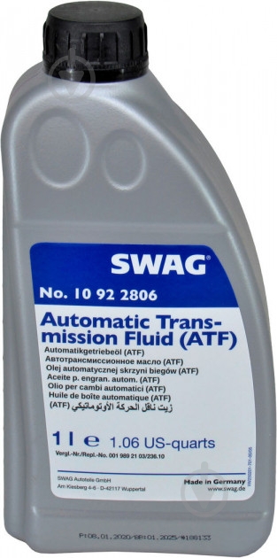 Масло трансмиссионное SWAG Automatic Transmission Fluid ATF 1 л (10922806) - фото 1