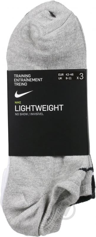 Шкарпетки Nike LTWT NS 3PR-VALUE SX2554-901 р.34-38 чорний/білий/сірий 3 шт. - фото 2