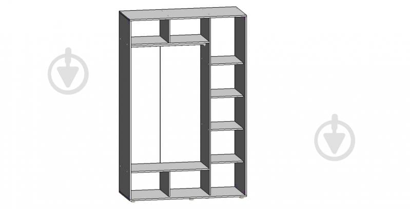 Корпус шкафа-купе Берегиня ДСП Україна 1400х600x2200 мм нимфея альба - фото 2