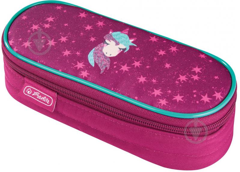 Пенал шкільний Case Flap Unicorn 50026289 Herlitz рожевий - фото 1