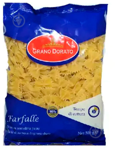 Макароны ТМ GRANO DORATO Бантики 500г (FARFALLE) - фото 1