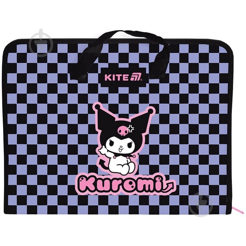 Папка-портфель на молнии 1 отделение A4 Kuromi HK25-202-2 KITE - фото 1