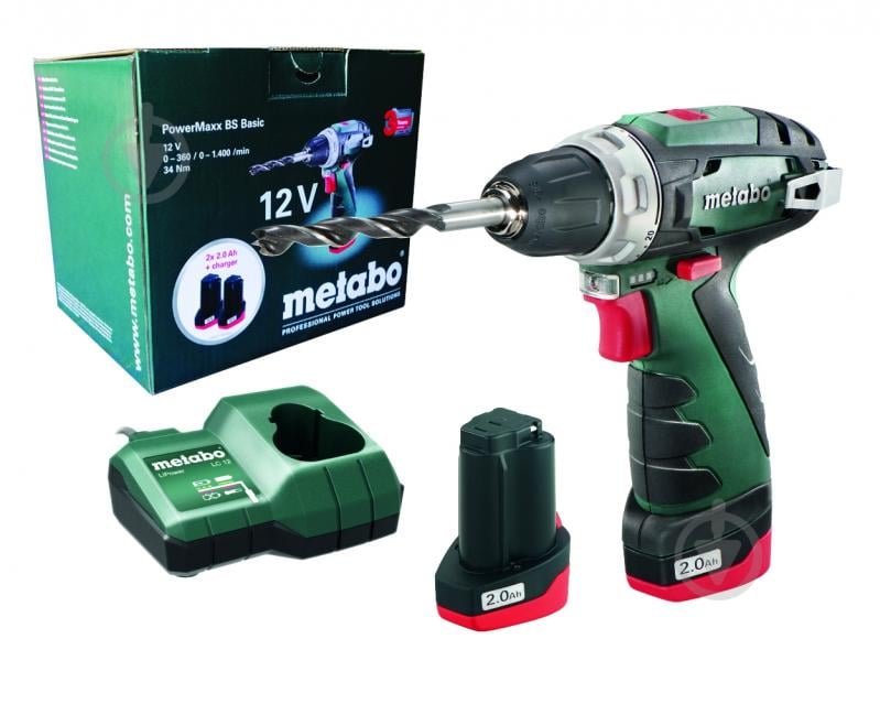 Шуруповерт аккумуляторный Metabo PowerMaxx BS Basic 600984000 - фото 1