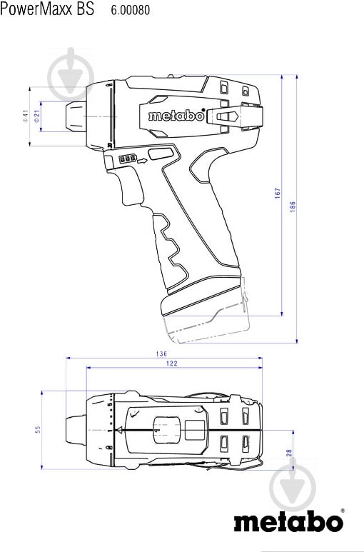 Шуруповерт аккумуляторный Metabo PowerMaxx BS Basic 600984000 - фото 12