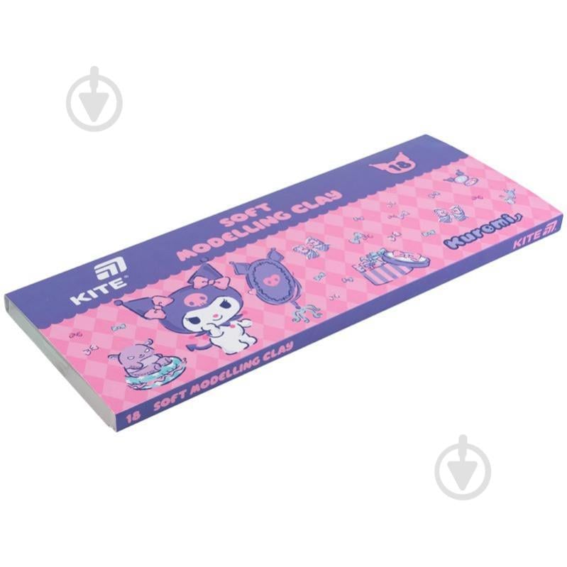 Пластилін восковий 18 кольорів 360 г Kuromi HK24-085 KITE - фото 2 Пластилін восковий 18 кольорів 360 г Kuromi HK24-085 KITE - фото 2