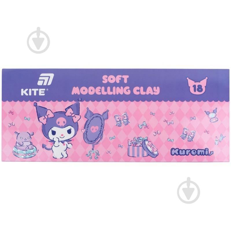 Пластилін восковий 18 кольорів 360 г Kuromi HK24-085 KITE - фото 1 Пластилін восковий 18 кольорів 360 г Kuromi HK24-085 KITE - фото 1