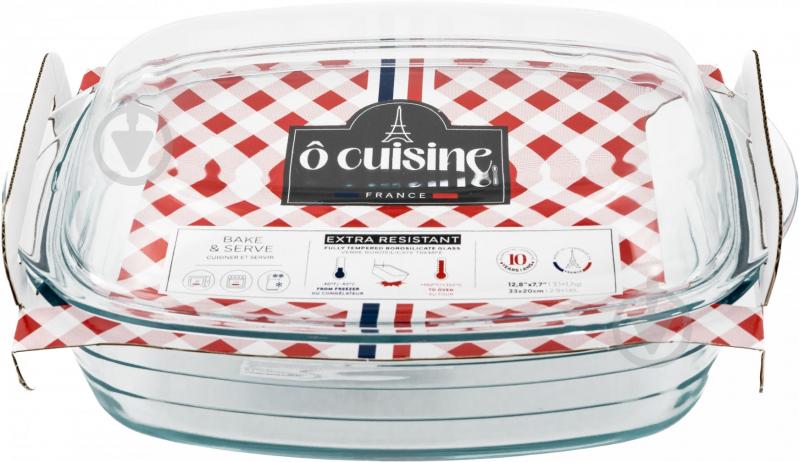 Кастрюля стеклянная O Cuisine прямоугольная 2.9 л +1.6 л (465AC00/2043) - фото 1 Кастрюля стеклянная O Cuisine прямоугольная 2.9 л +1.6 л (465AC00/2043) - фото 1