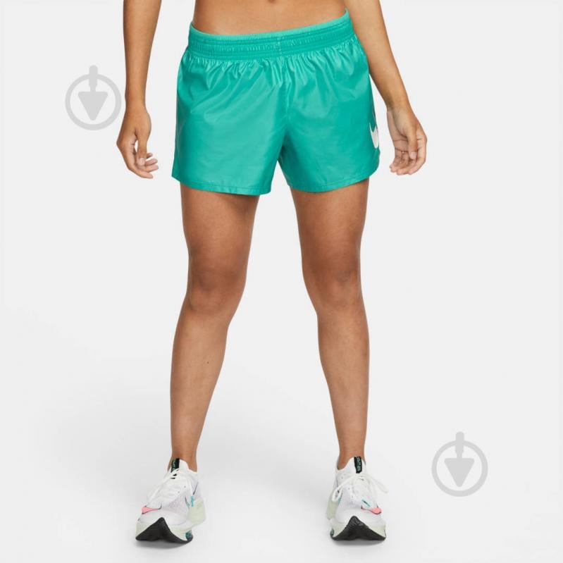 Шорты Nike W NK SWSH RUN SHORT DD6831-392 р. S бирюзовый - фото 1