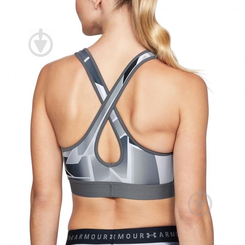 Бра Under Armour Armour Mid Crossback Printed Bra 1307213-040 р.M серый - фото 3