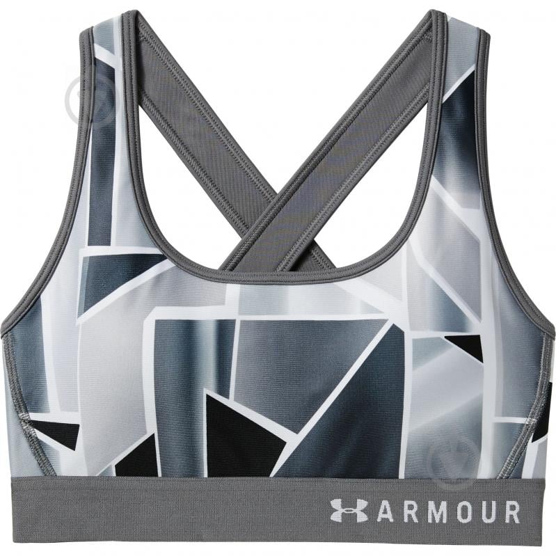 Бра Under Armour Armour Mid Crossback Printed Bra 1307213-040 р.M серый - фото 1