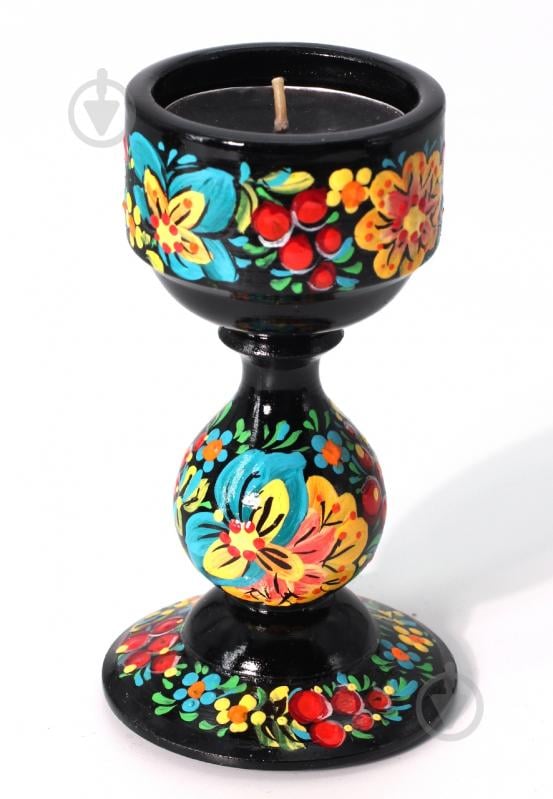 Подсвечник Фигурный" с Петриковской росписью ПдФ/НТ2/h95 - фото 1 Подсвечник Фигурный" с Петриковской росписью ПдФ/НТ2/h95 - фото 1