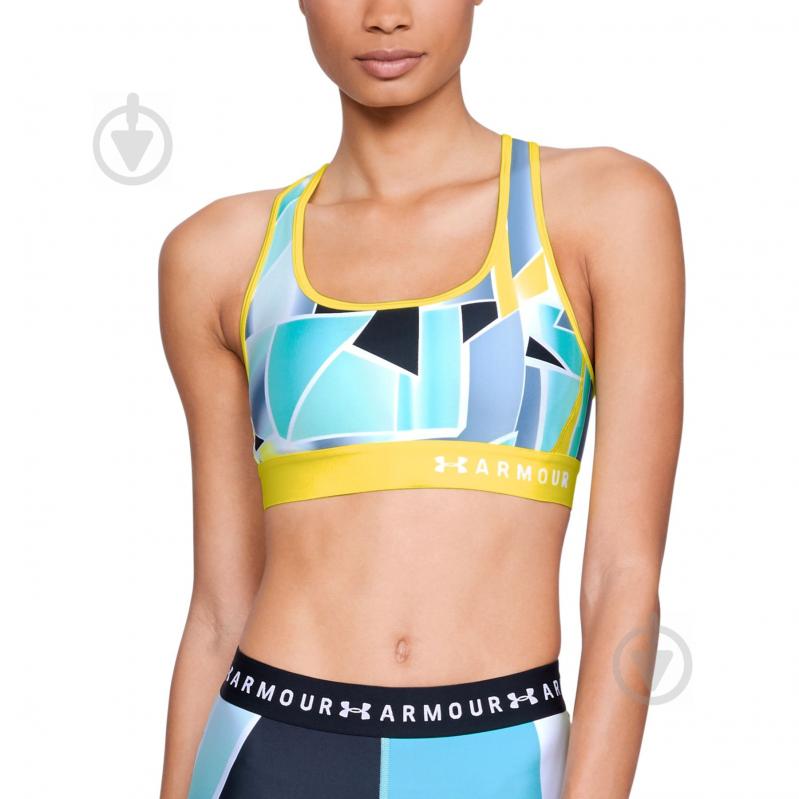 Бра Under Armour Armour Mid Crossback Printed Bra 1307213-159 р.L жовтий - фото 2