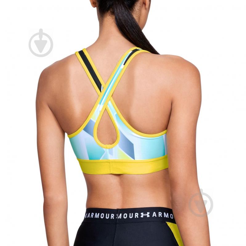 Бра Under Armour Armour Mid Crossback Printed Bra 1307213-159 р.L жовтий - фото 3