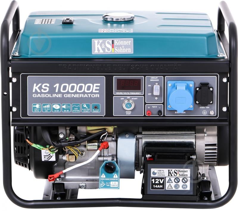 Генератор бензиновый Konner&Sohnen 7,5 кВт / 8 кВт 230 В KS 10000E - фото 1