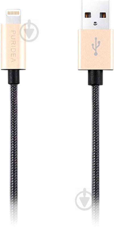 Кабель PURIDEA Lightning – USB 1 м рожеве золото (L01-Rose Gold) L01 - фото 1