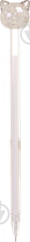 Ручка гелевая Хрустальный котик синяя - фото 2