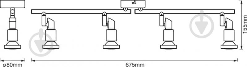 Спот Ledvance LED 4x2,6 Вт GU10 хром - фото 3